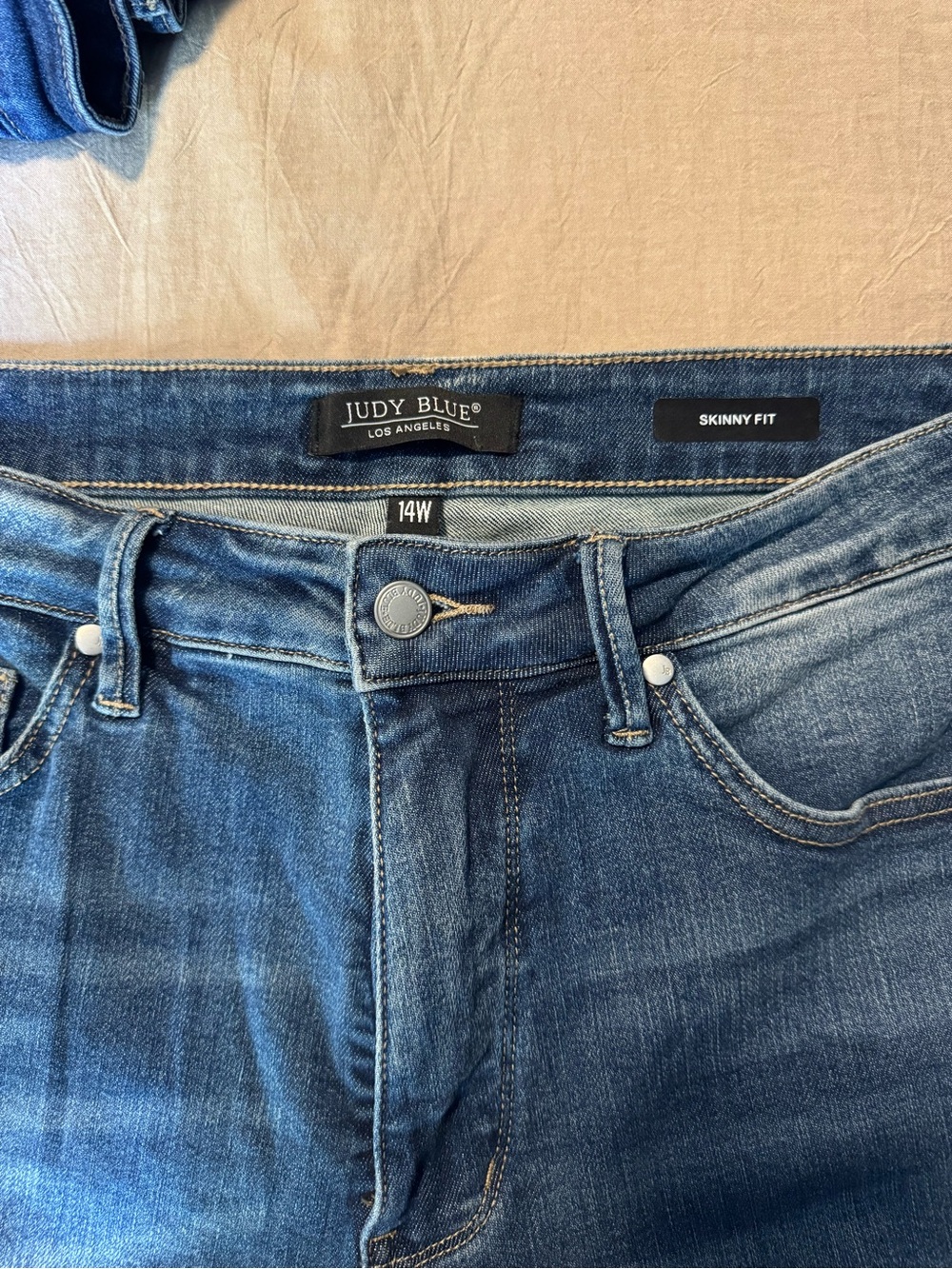 Judy Blue Dark-Mid Blue Skinny Fit Jeans
